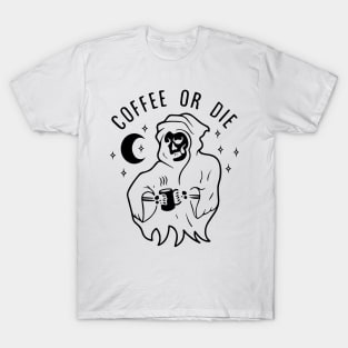 Coffee or Die shirt - Skull shirt - coffee shirt - funny shirt - boyfriend gift - yoga shirt - punk shirt - skeleton shirt - coffee or Death T-Shirt